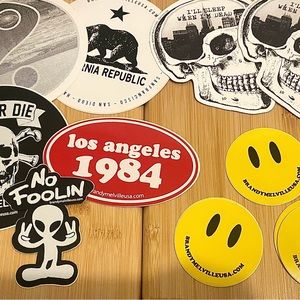 Brandy Melville Stickers 11 Rare 1984 👽🙂💀